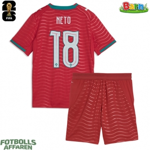 Portugal Pedro Neto #18 Hemmaställ Barn VM 2026 Kortärmad (+ Korta byxor)